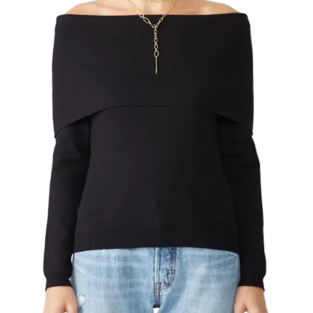 Finders keepers off the shoulder sweater